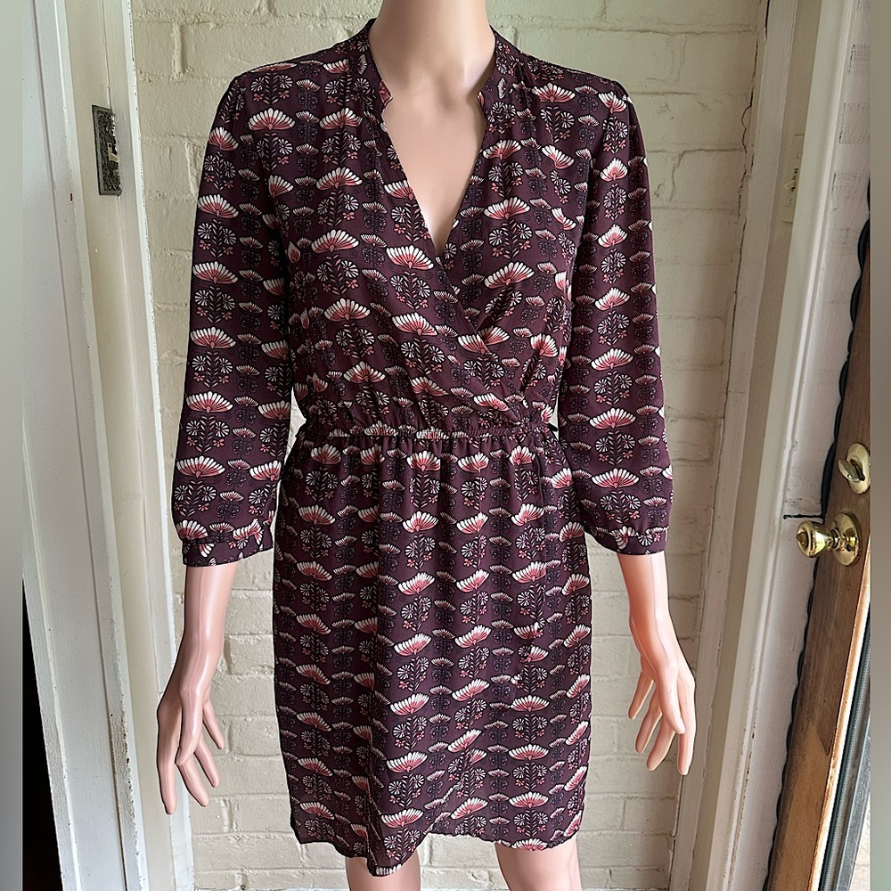 Forever 21 burgundy purple size small floral dress
